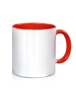 White mug with color inside